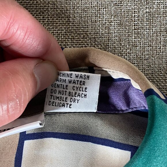 Alfred Dunner Button Up Blouse Long Sleeve Women's 14 Multicolor Retro Casual - Picture 8 of 14